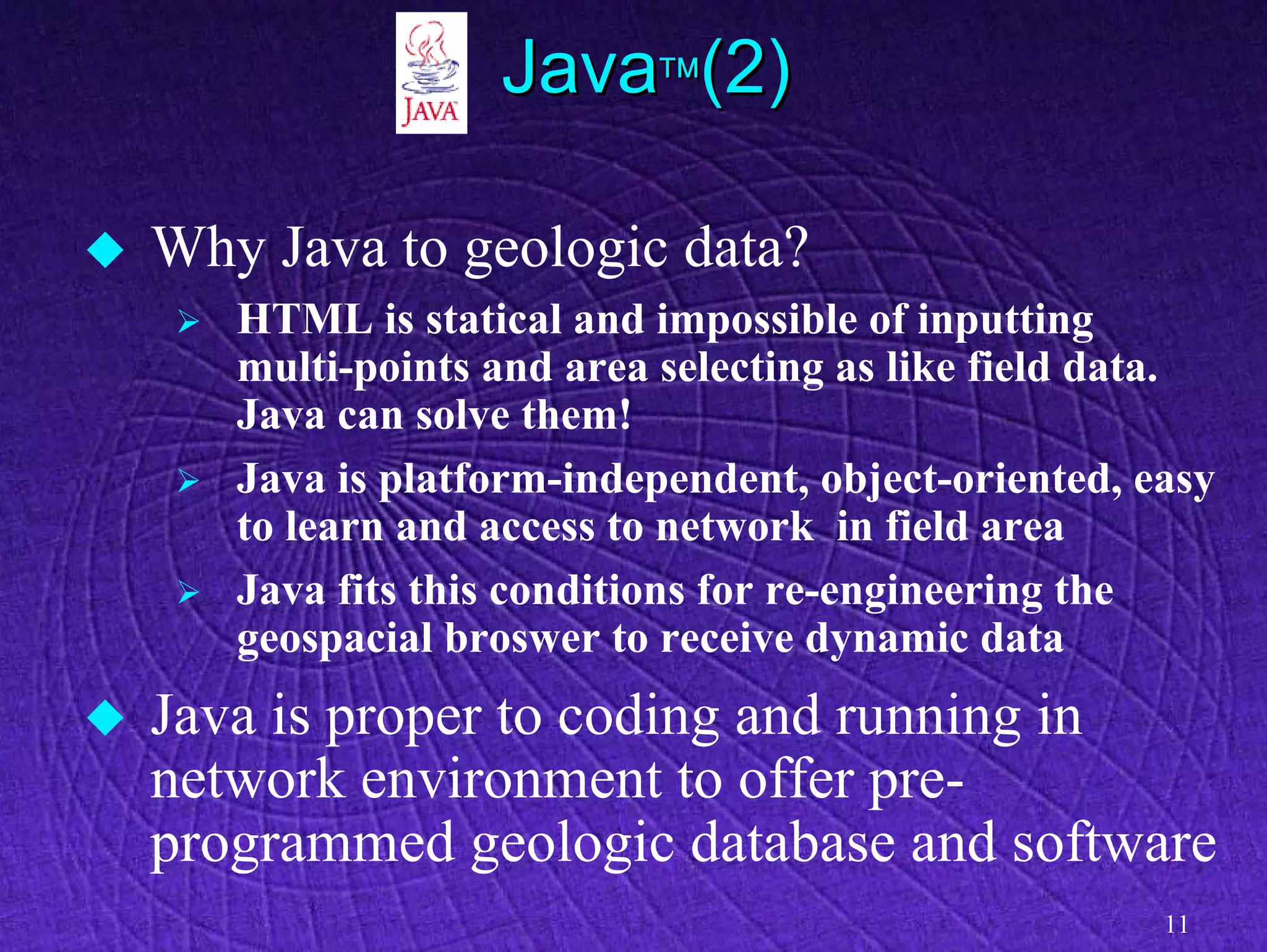 The Construction of the Internet Geological Data System Using WWW+Java ...