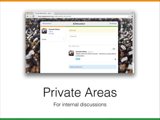 Private Areas
For internal discussions

 