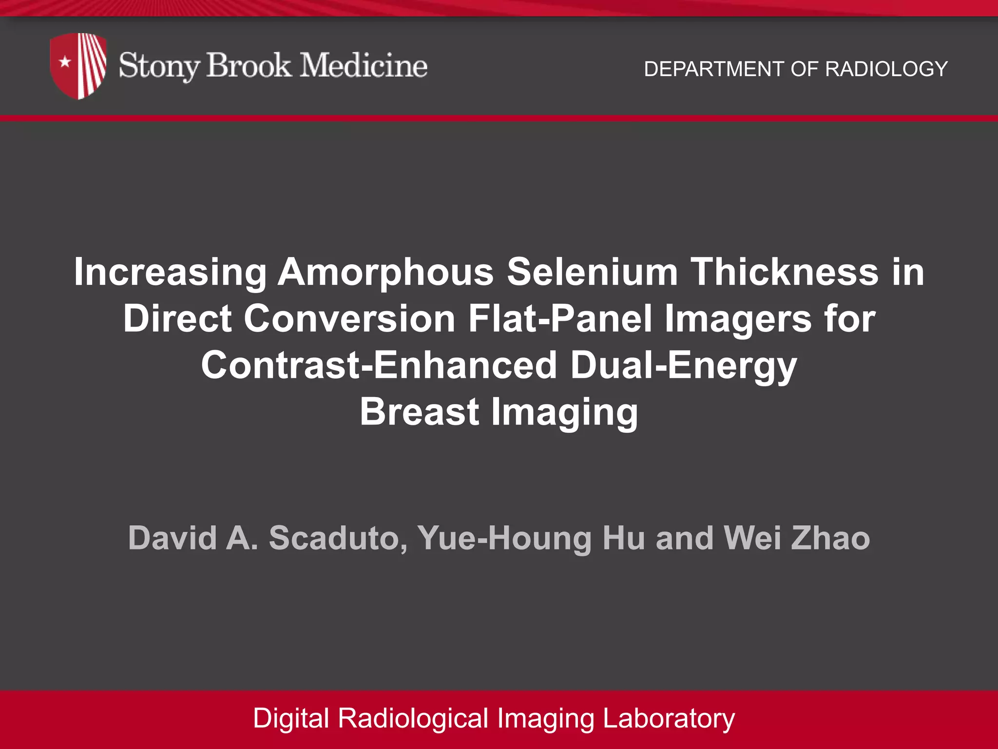 Increasing Amorphous Selenium Thickness in Direct Conversion Flat-Panel ...