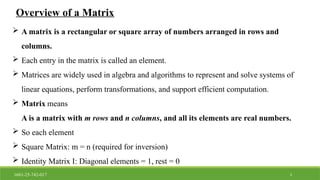 INVERSE OF A TRIANGULAR MATRIX LUP DECOMPOSITION PPT 1.pptx