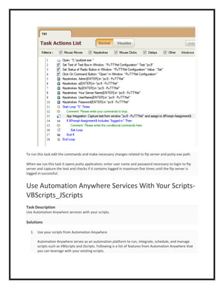 Automation Anywhere Examples | PDF