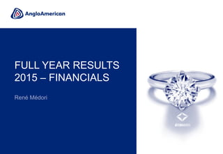 FULL YEAR RESULTS
2015 – FINANCIALS
René Médori
 