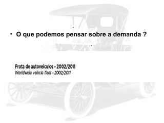 • O que podemos pensar sobre a demanda ?

 