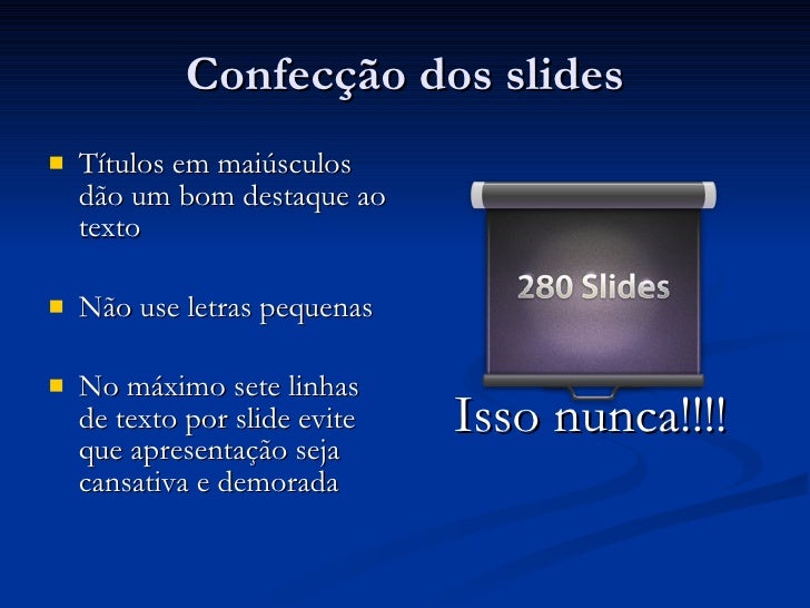 Como fazer slides para apresentacao de tcc