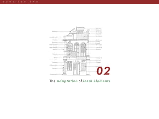 02
The adaptation of local elements
q u e s t i o n t w o
 
