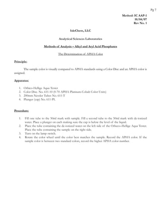 Color Apha Method wetting agents | PDF