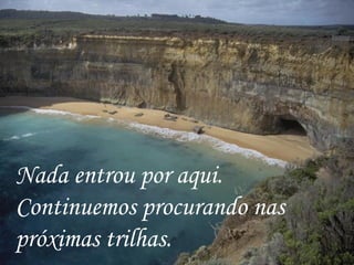 Nada entrou por aqui.  Continuemos procurando nas próximas trilhas.   