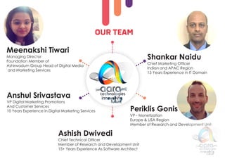 OUR TEAM
Shankar Naidu
Chief Marketing Ofcer
Indian and APAC Region
15 Years Experience in IT Domain
Periklis Gonis
VP - ...