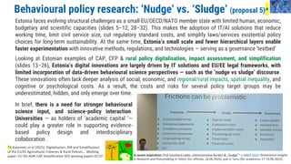 Sludge Behavioural Science Example Design Involving the Right Stakeholders at the Right Time - Rural Proofing and ...