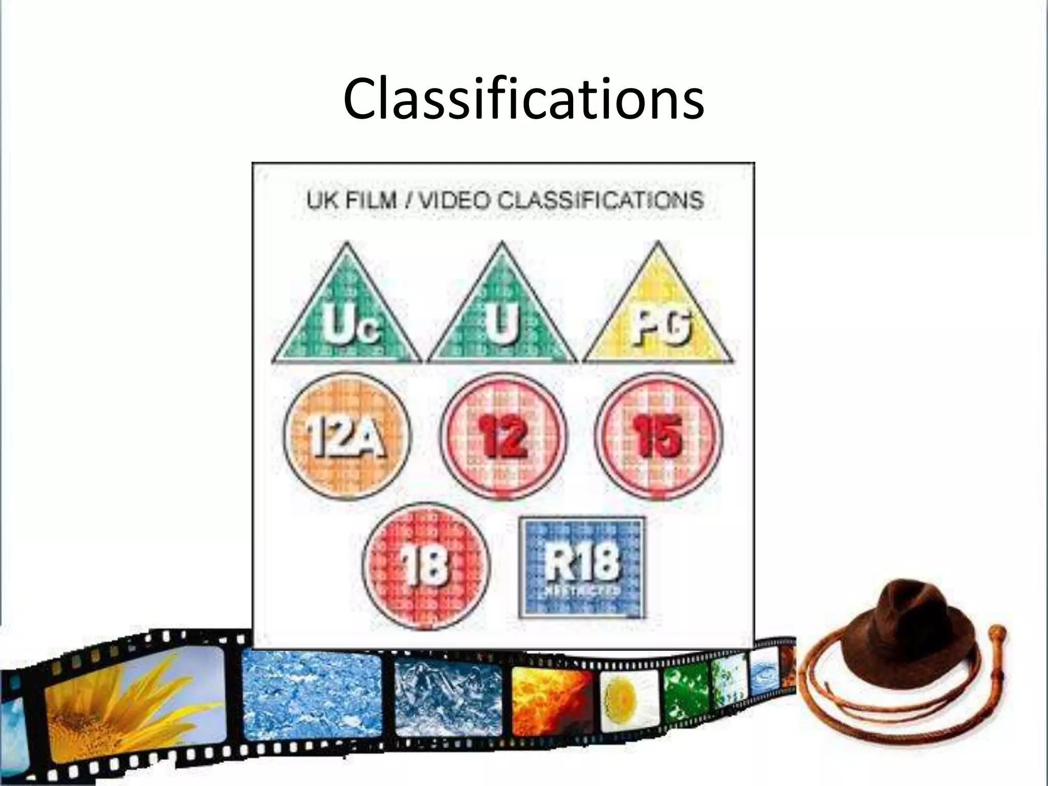ClassificationSuitable for allA U film should be suitable for audiences aged 4 years and overPositive moral frameworkOffer reassuring counterbalances to any violence, threat or horrorNo potentially dangerous behaviour which young children could copyNo emphasis on weaponsScary sequences mild, brief and unlikely to cause undue anxiety to young children