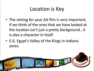 Significance of The Valley of the KingsThe Egyptian desert is full of Mystery and Death. There are tales of cursed tombs and powerful kings who were buried with their wealth. It is also very hot and abandoned. Perfect for putting your hero in danger and of course plenty of natural enemies such as snakes and scorpions. 