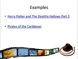 PosterName of the filmMain Star or LogoLocationVery careful choice of colourDate the film is releasedBilling BlockName of Studio