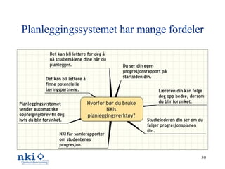 Planleggingssystemet har mange fordeler 