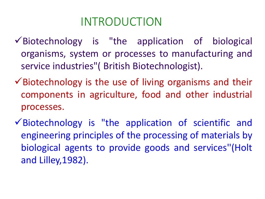 CONCEPT AND SCOPE OF BIOTECHNOLOGY BY AARIF
