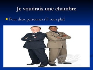 Je voudrais une chambre Pour deux personnes s’il vous plait