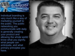 Individual branding is
very much like a way of
marketing yourself to
the public. The public
networking you
communicate with daily
is generally creating
your product and
allowing the whole world
know what you signify,
what people can
anticipate, and what
primary principles you
have.
 