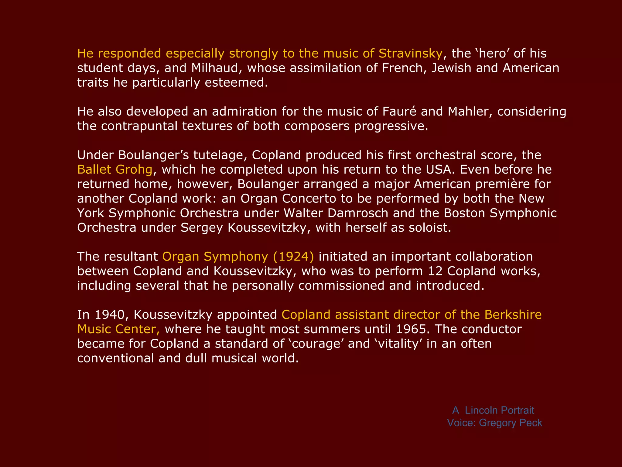Aaron copland biography pps