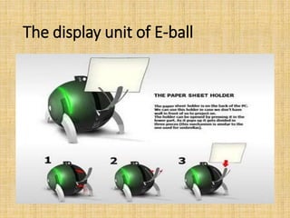 The display unit of E-ball
 