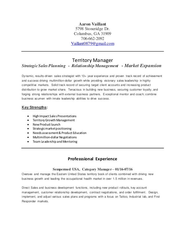 Aaron Vaillant Territory Manager