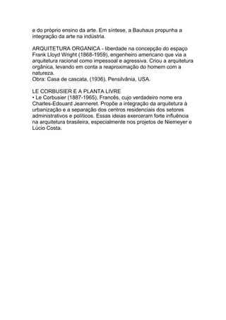 A arquitetura moderna