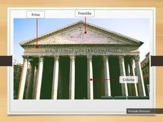 FrontãoFriso
Coluna
Panteão Romano
 