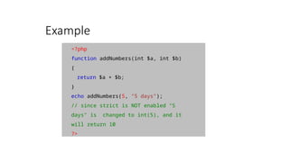 Aarryas and functions and it's types in php | PPTX