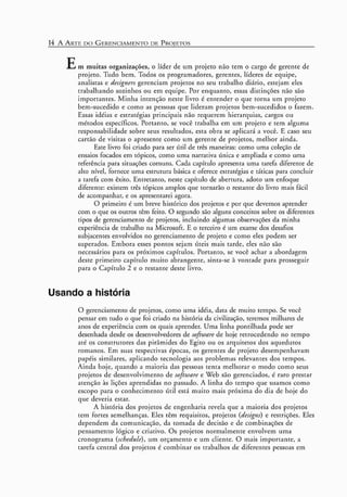 A arte do gerenciamento de projetos