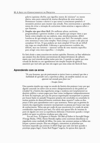 A arte do gerenciamento de projetos