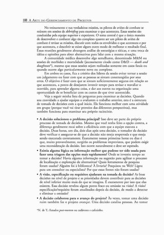 A arte do gerenciamento de projetos