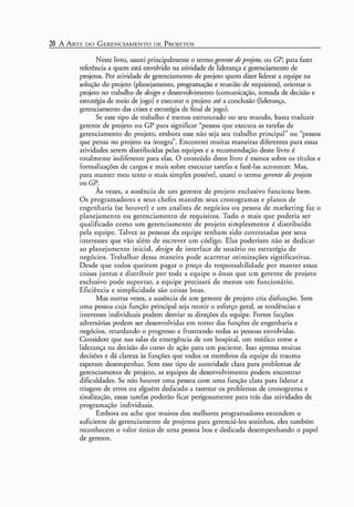 A arte do gerenciamento de projetos