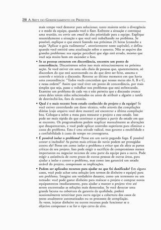 A arte do gerenciamento de projetos