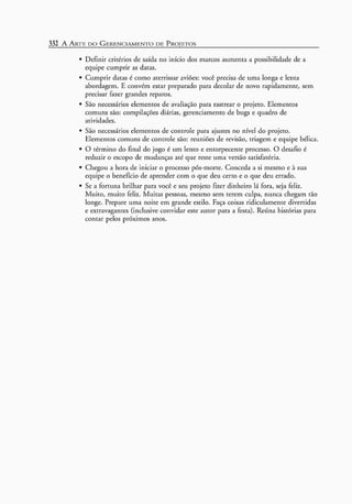 A arte do gerenciamento de projetos