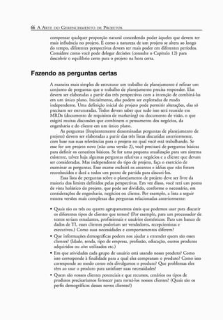 A arte do gerenciamento de projetos