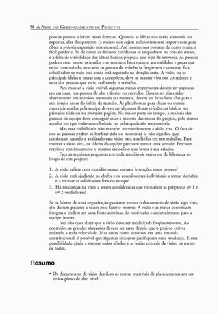 A arte do gerenciamento de projetos