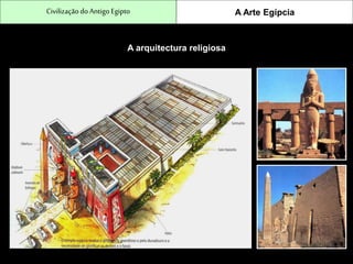 CivilizaçãodoAntigo Egipto A Arte Egípcia
A arquitectura religiosa
 