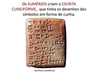 Fim da supremacia sumeriana.Acádios e Babilônicos realizam uma grande renovação artística.	A Ourivesaria, a Arte de trabalhar com metais e pedras preciosas, ganha força.	Surge uma importante forma de expressão artística, as Estelas, monumentos comemorativos dos grandes feitos dos reis e imperadores.	Os desenhos eram mais suaves e a liberdade de representação aumentou, sem romper com o padrão tradicional.