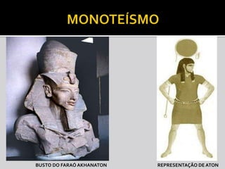 BUSTO DO FARAÓ AKHANATON   REPRESENTAÇÃO DE ATON
 