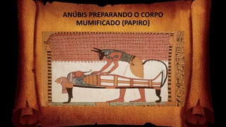 ANÚBIS PREPARANDO O CORPO
MUMIFICADO (PAPIRO)
 
