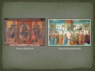 Pintura Medieval Pintura Renascentista
 