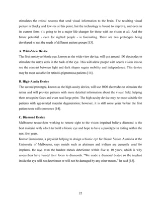 Aartificial eye seminar full report | PDF