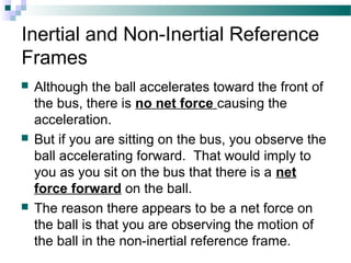 inertial and non inertial frames of reference Aarti panwar BSC I 2018 | PPT