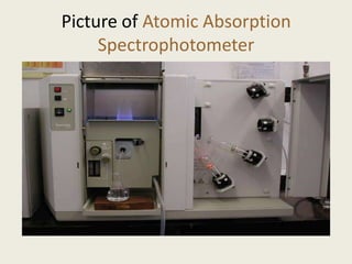 Picture of Atomic Absorption
Spectrophotometer
 