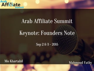 Arab Affiliate Summit 2015