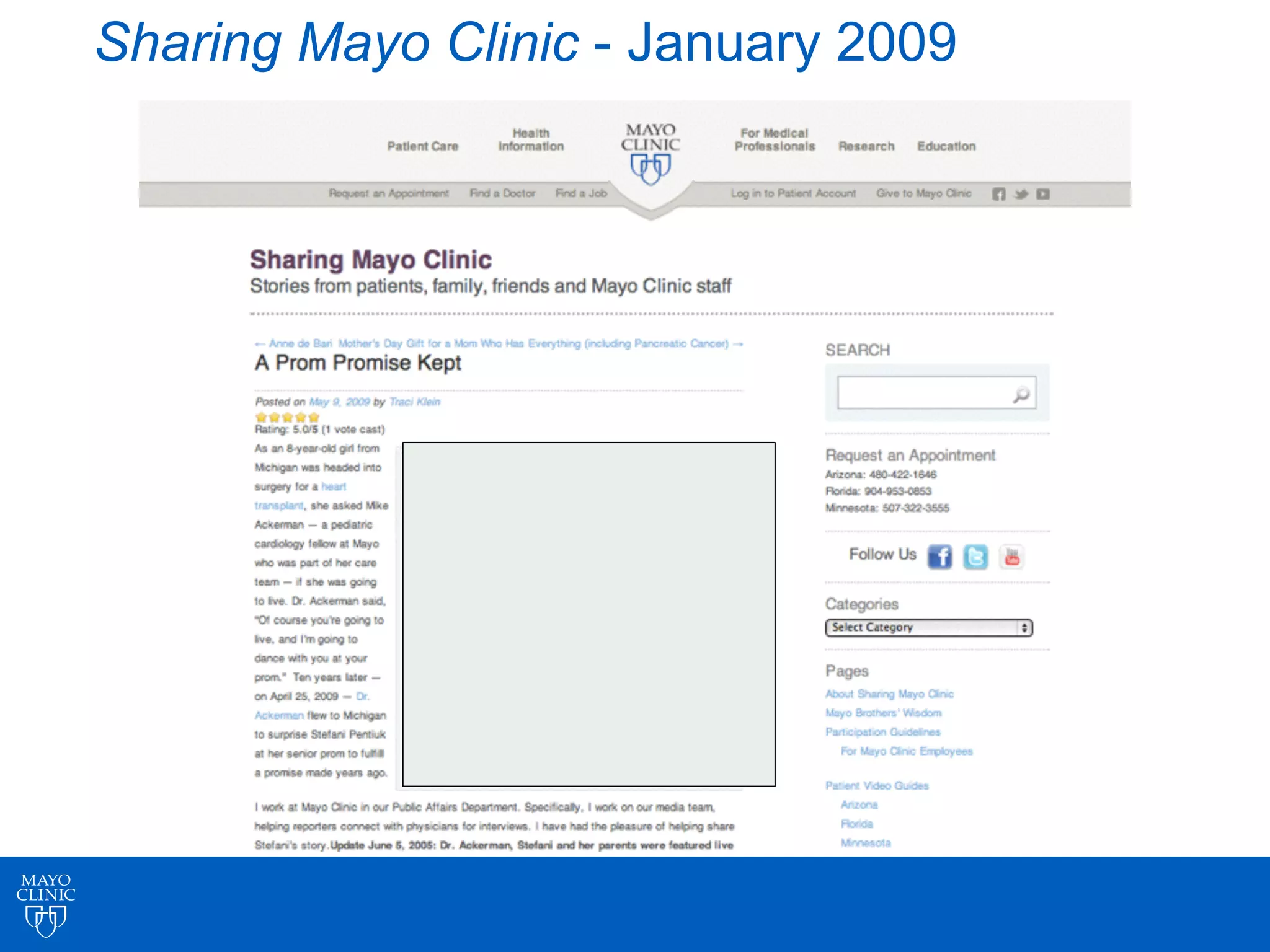 Sharing Mayo Clinic - January 2009
 