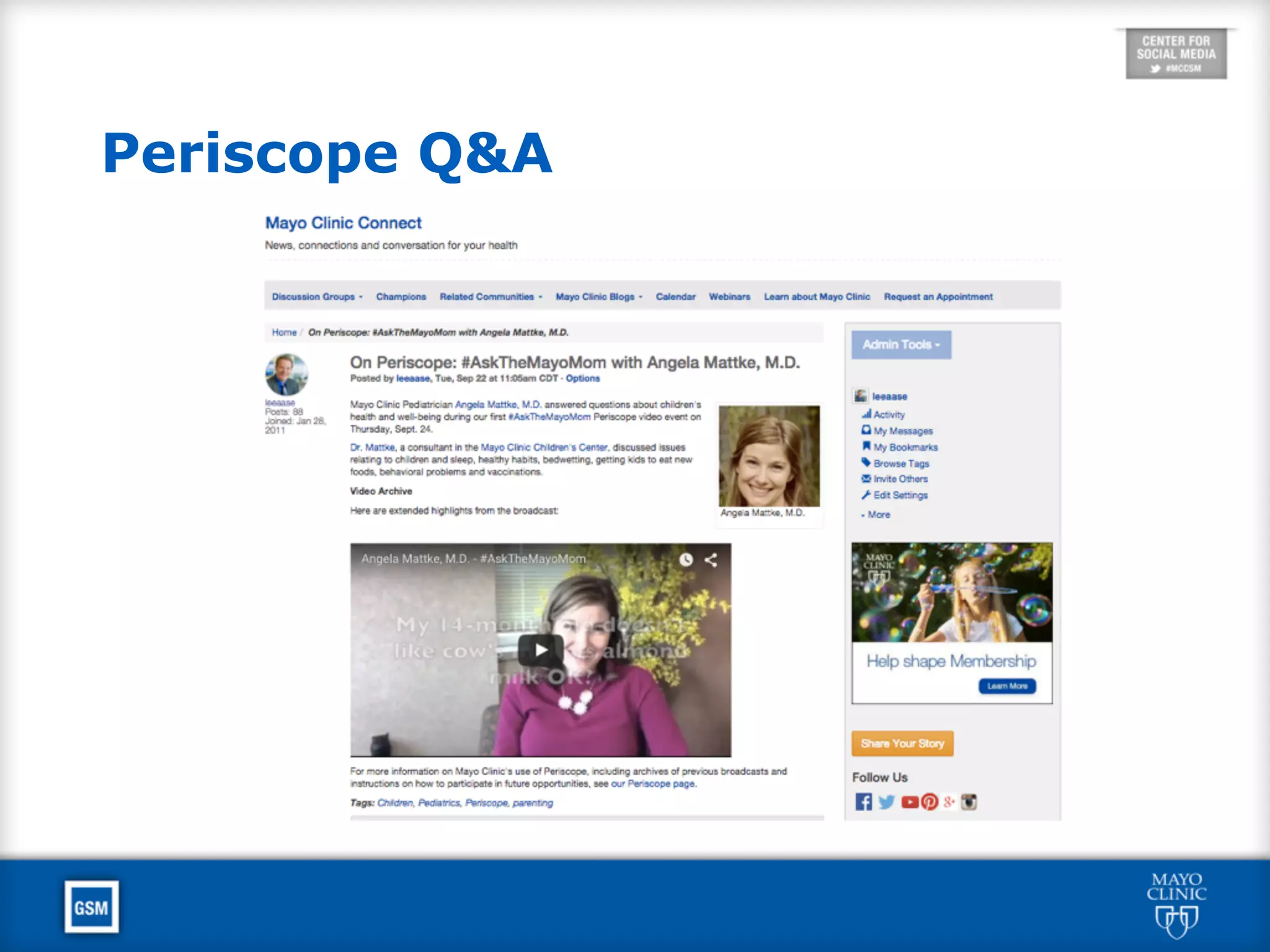 Periscope Q&A
 