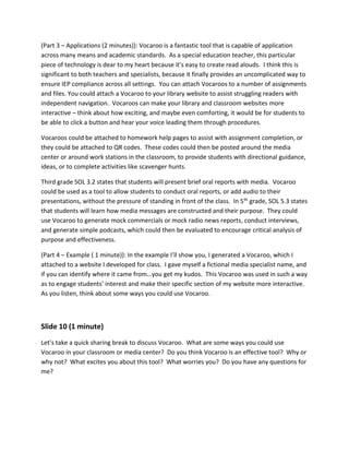 The Eyes and Ears: Enhancing Education Through Video & Audio (Script ...