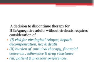 Aasld guidelines for diagnosis & treatment of chronic hepatitis b | PPTX