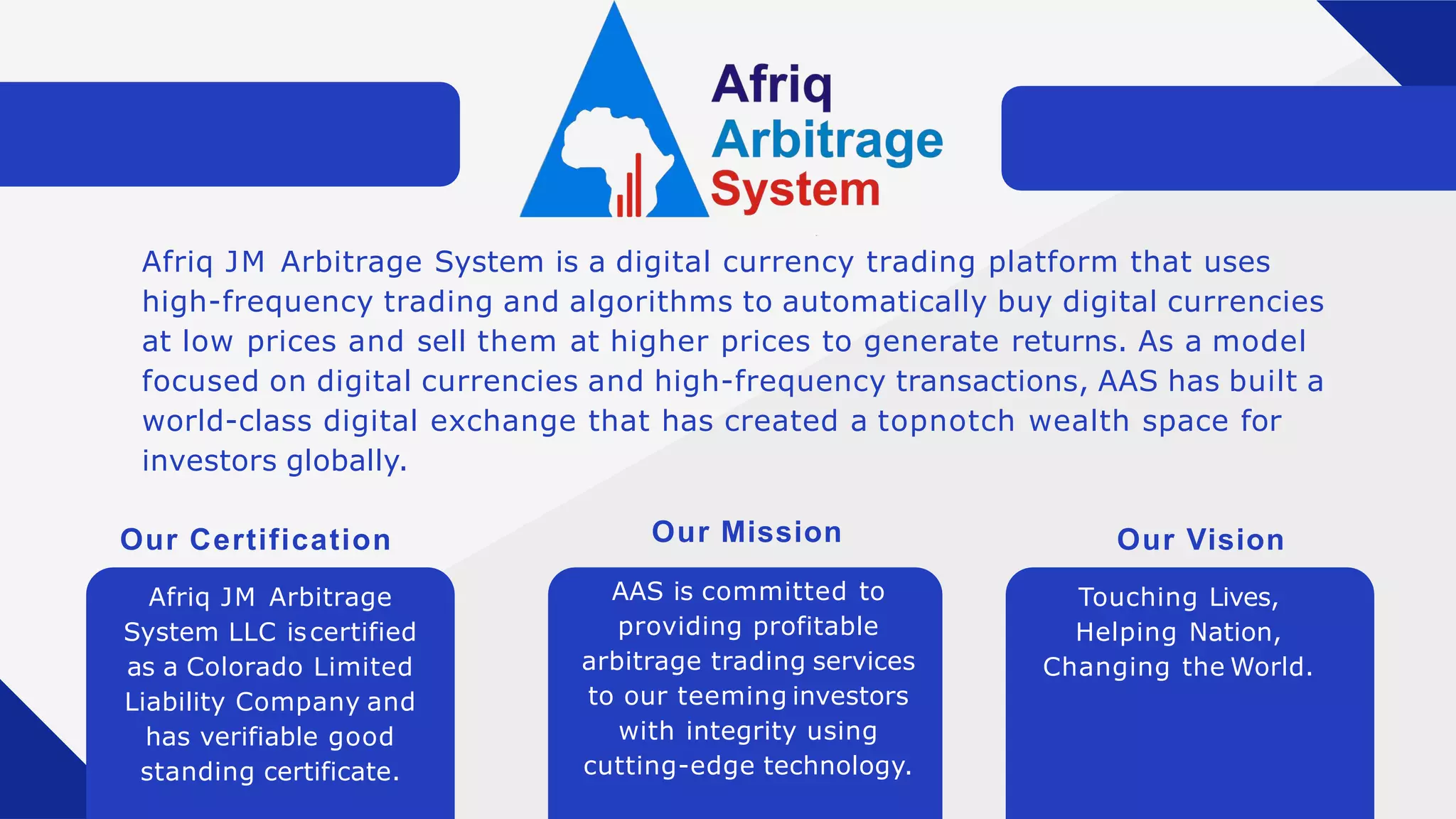 AFRIQ ARBITRAGE SYSTEM - AAS | PPTX