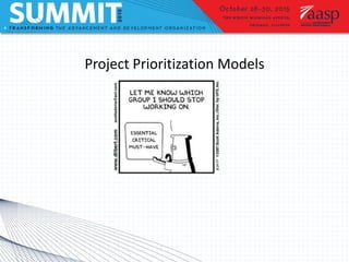 Project Prioritization Models
 