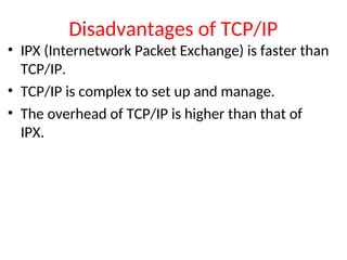 Comprehensive Overview of TCP/IP Protocols and Network Communication | PPT